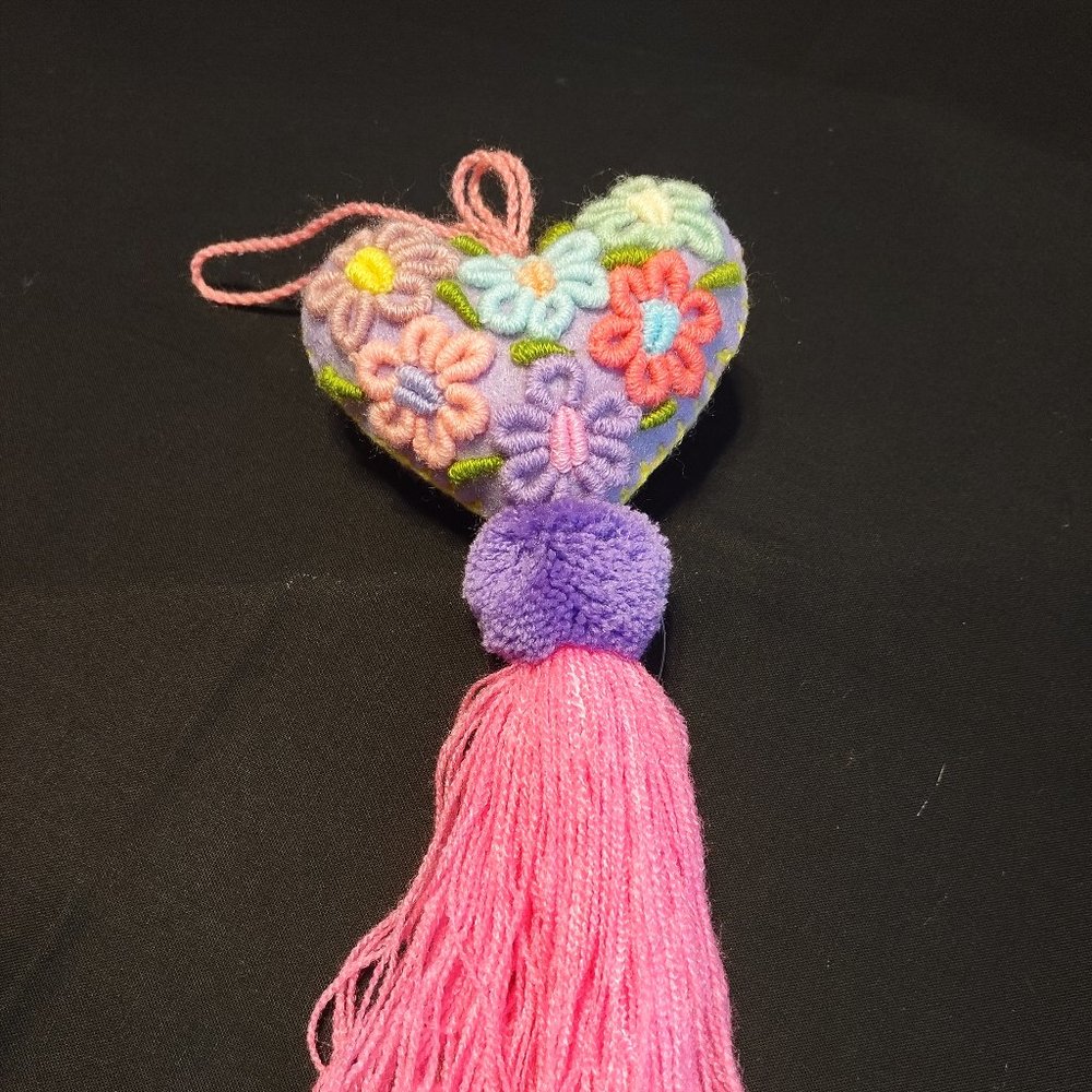 Embroidered Heart for Hanging